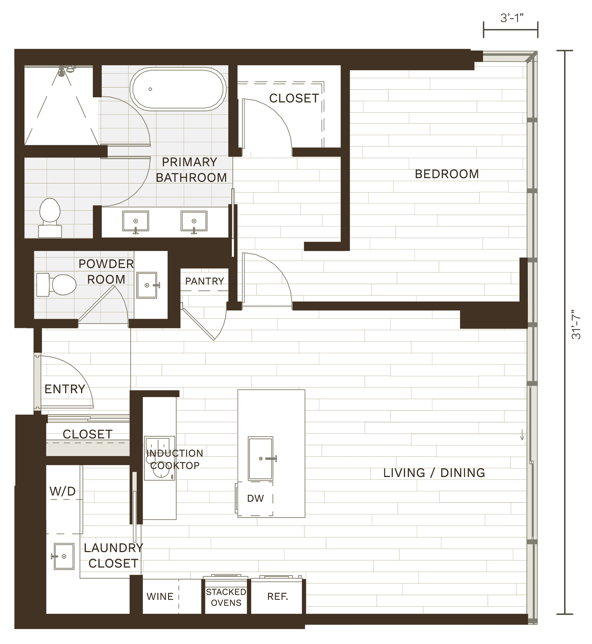 掲載の​フロアプランは、​Residence 06 Type Gの​お部屋です。